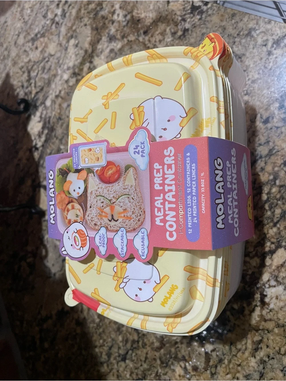 MOLANG Meal Prep Container Set 12 - microwave safe -includes lids and liners NEW